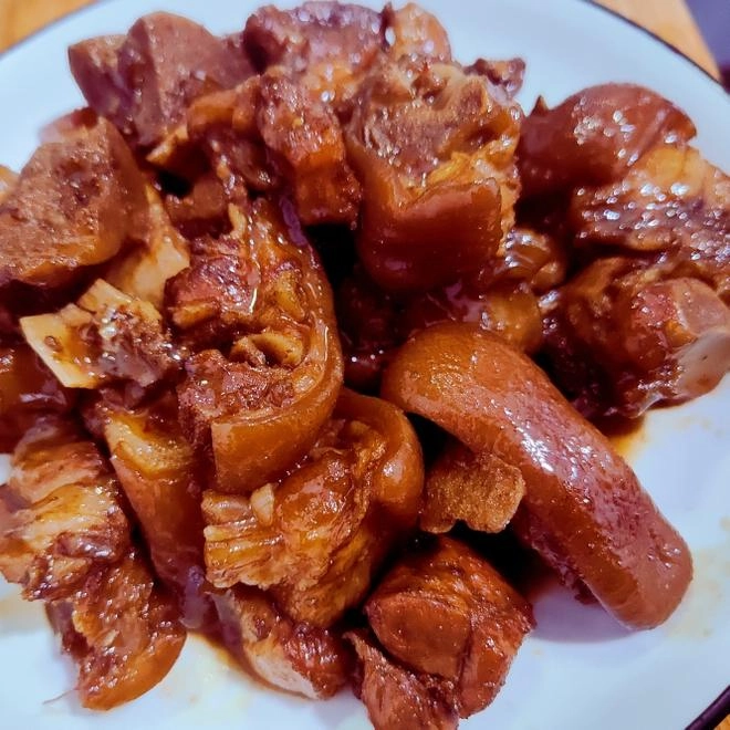 Close-up of Braised Pork Trotters