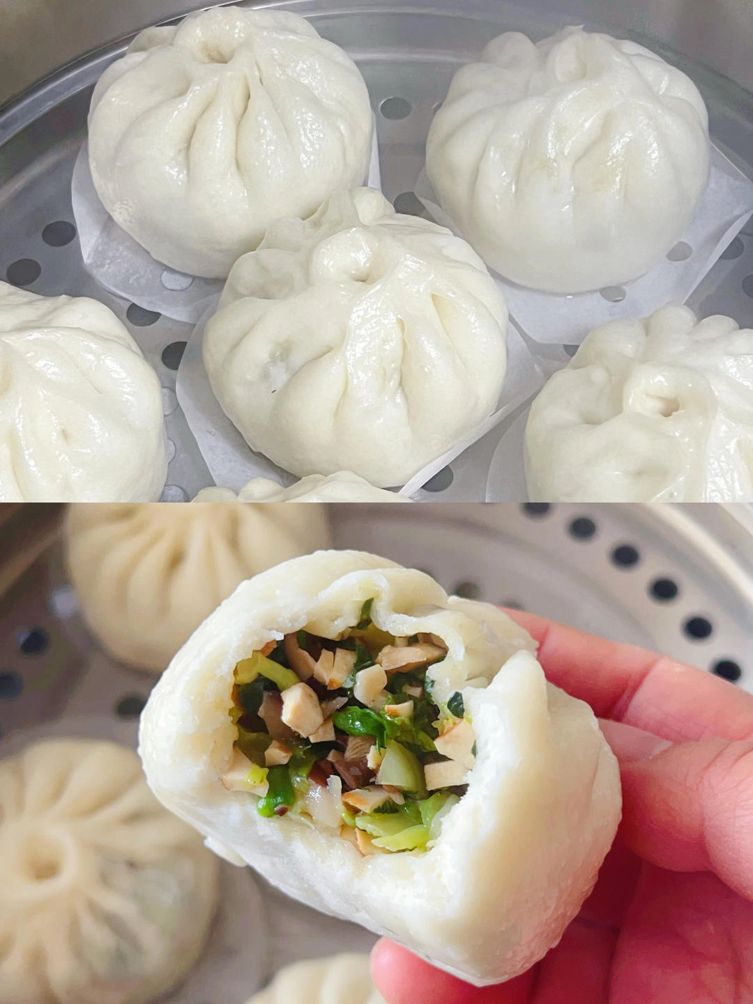 Close-up of Mushroom and Vegetable Buns