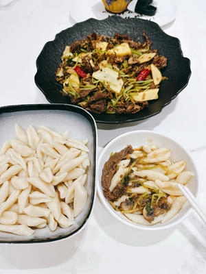 Stir-Fried Beef Tenderloin with Snow Vegetables and Spring Bamboo Shoots (Cuisinart Version) Step 15