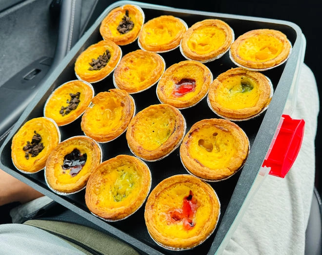 Close-up of fruit tart