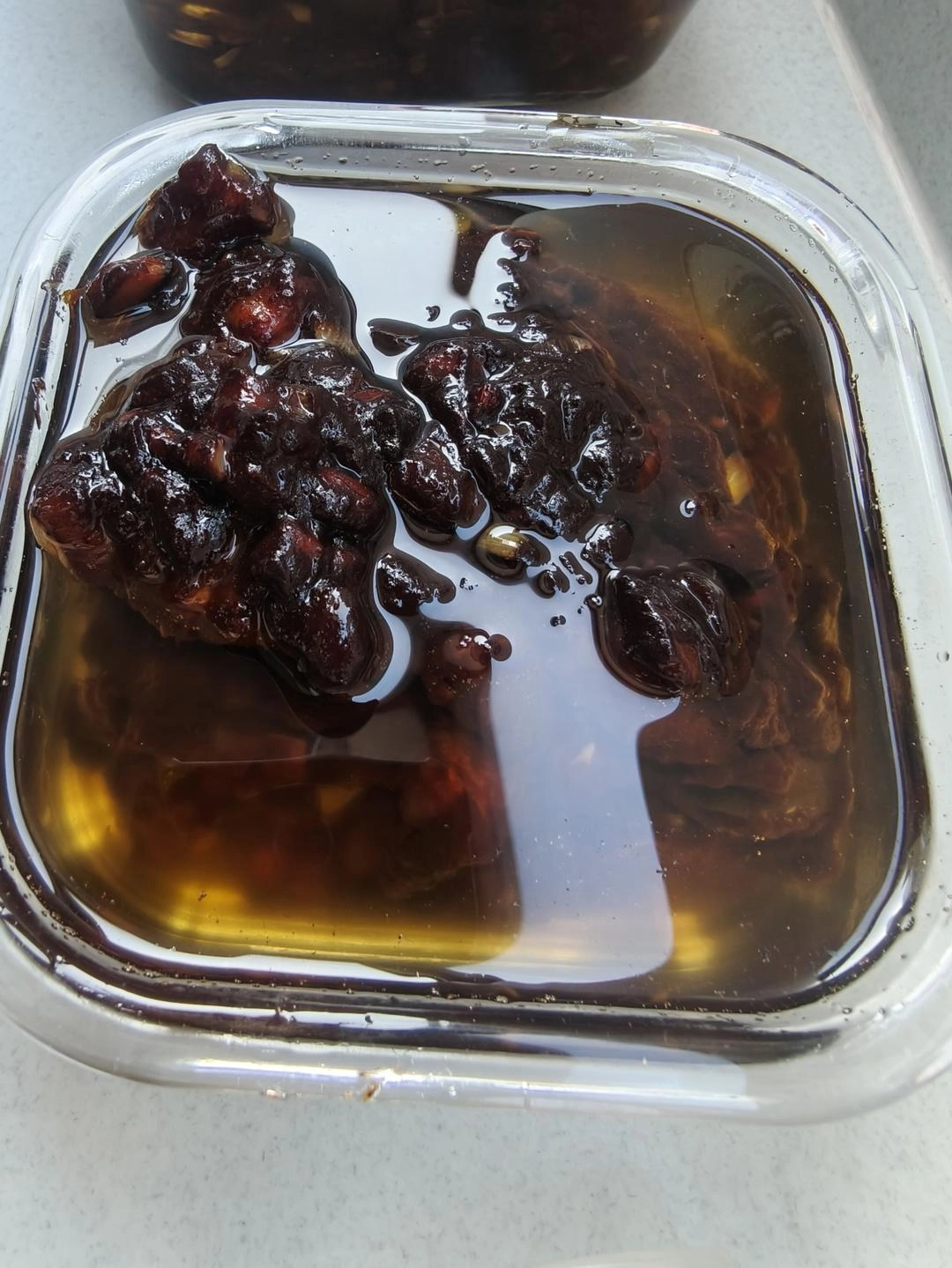 Close-up of zha jiang (Chinese dish)